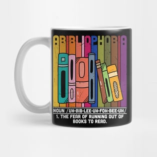 Abibliophobia Definition -  Funny Book Lover Library Mug